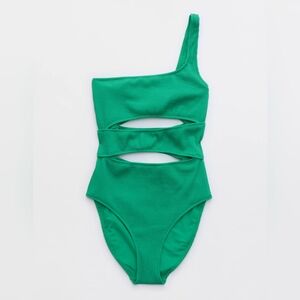 Aerie Crinkle Full Coverage One Piece Swimsuit